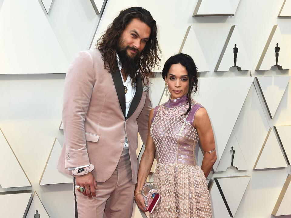 COUPLES: Jason Momoa and Lisa Bonet attend the 2019 Oscars.