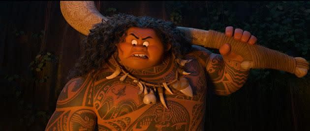 Dwayne Johnson is the voice of demi-gid Maui in the film. Photo: Walt Disney Pictures