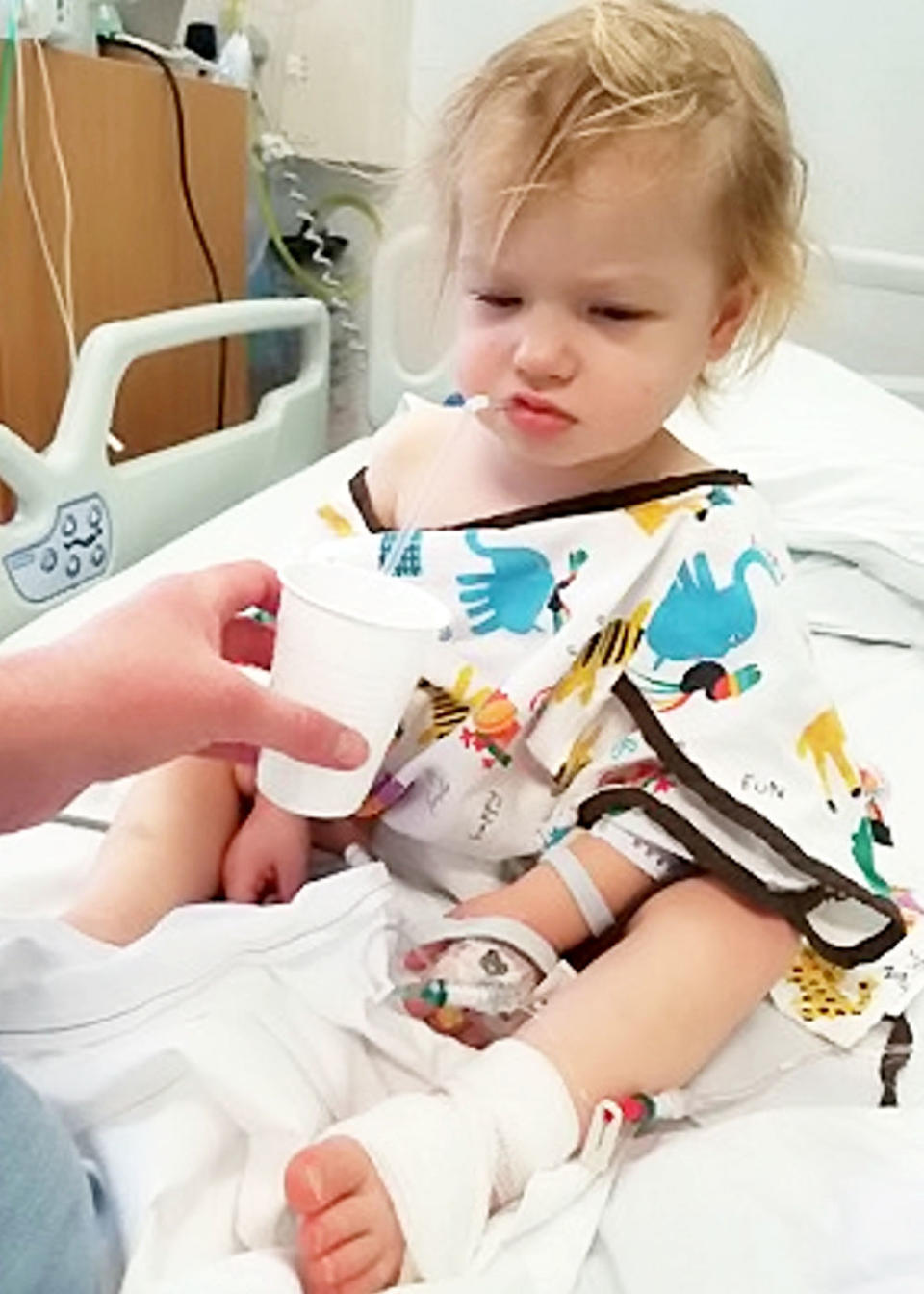 Since being diagnosed the little girl has undergone 570 doses of chemotherapy and is now receiving maintenance therapy in a bid to stop the cancer returning. Source: SWNS/Mega Australia