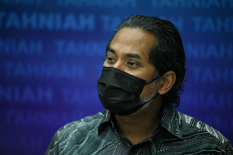 Khairy Jamaluddin says the government will not include the controversial AstraZeneca vaccine under the National Covid-19 Immunisation Programme. — Bernama pic