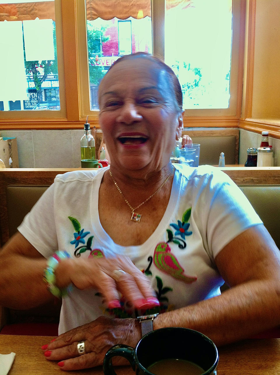 The ever-elusive laugh from my often stoic abuela. I lived for that hearty island laugh. (Courtesy Andrew Santiago)