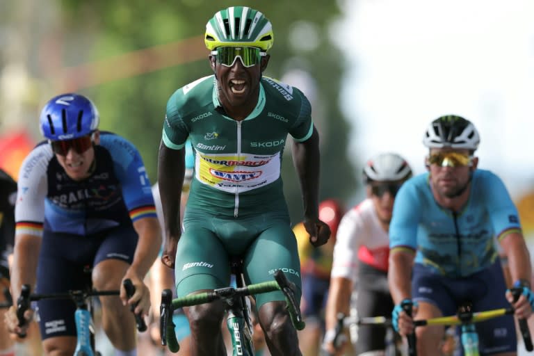 Eritrean rider Biniam Girmay extends his lead in the green jersey rankings (Thomas SAMSON)