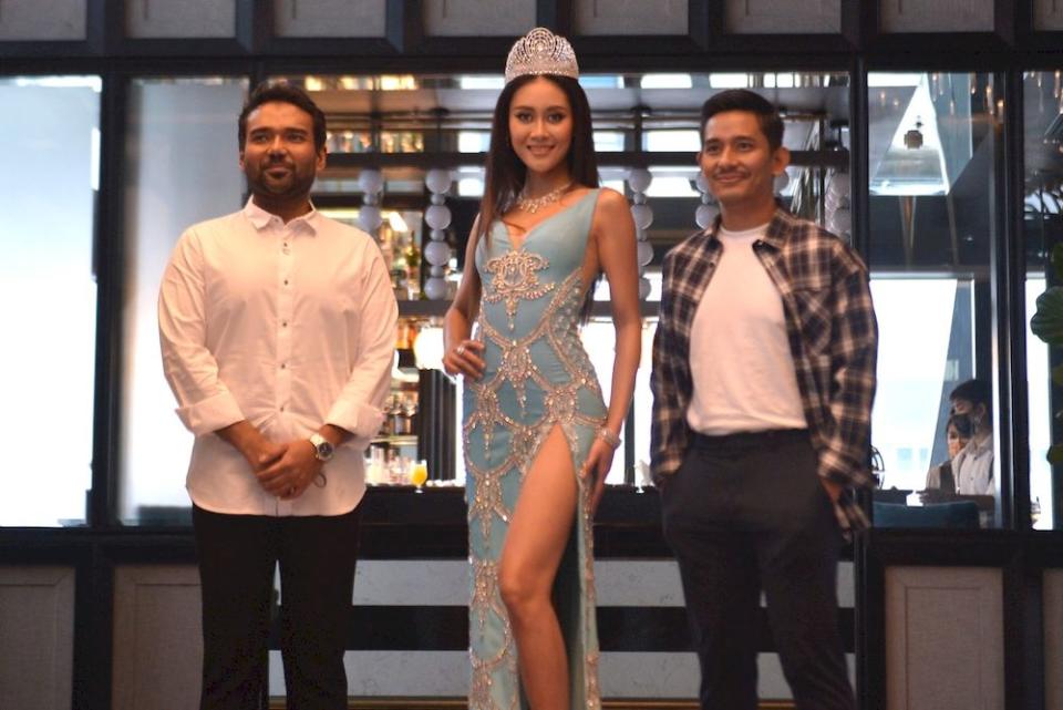 Miss Universe Malaysia 2020’s evening gown is designed by Rizman Ruzaini.