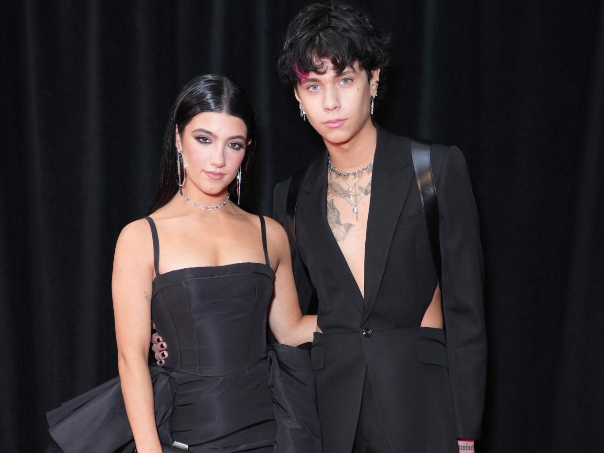 Charli D'Amelio and Landon Barker attend the 2023 Grammy Awards.