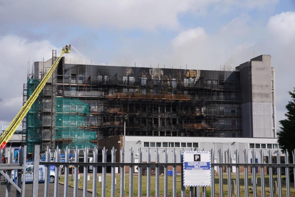 Spectrum House in Dagenham was destroyed by fire in the early hours of Monday morning (PA Wire)