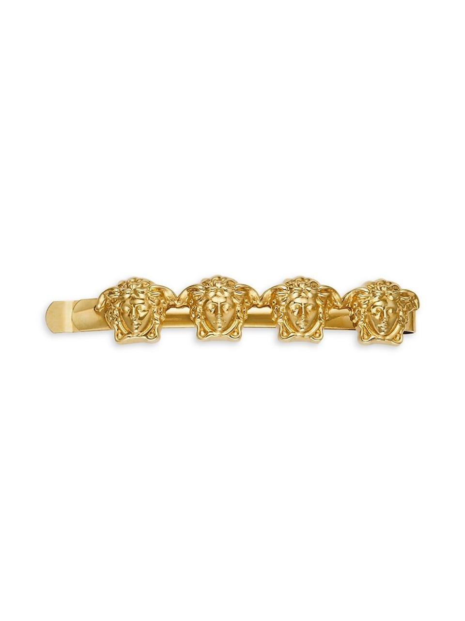 Medusa Goldtone Hair Pin