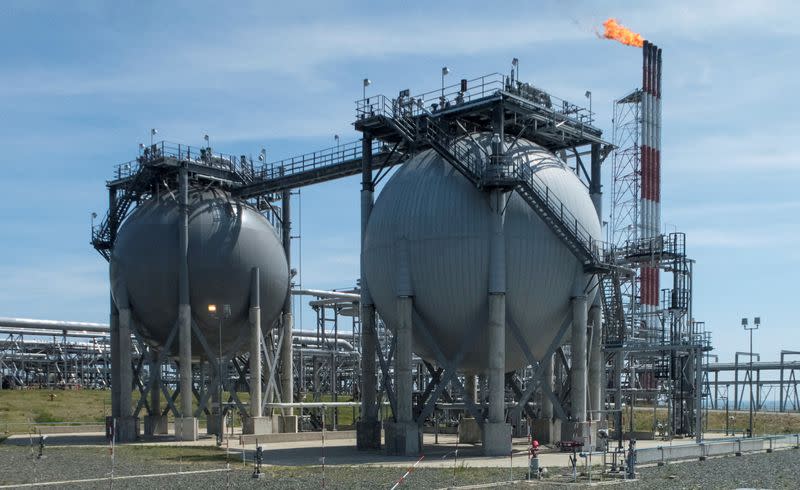 FILE PHOTO: A general view of the liquefied natural gas plant operated by Sakhalin Energy at Prigorodnoye on the Pacific island of Sakhalin