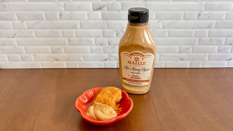 Maille mustard with chicken nugget