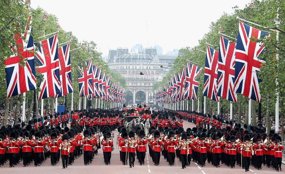 <p>Every year, the Queen of England celebrates her birthday within the first weeks of June. Although her real birthday is April 21, this celebration is known as Trooping the Colour and has been an annual ceremony for over 250 years. <a href="http://www.townandcountrymag.com/society/tradition/a10016954/trooping-the-colour-facts/" rel="nofollow noopener" target="_blank" data-ylk="slk:The tradition dates all the way back to King George II" class="link rapid-noclick-resp">The tradition dates all the way back to King George II</a>, who in 1748 combined the annual summer military march with his birthday celebration-even though he was born in October. Ever since, the reigning monarch has had the option of throwing their official birthday parade in the summertime.</p><p>Through fainting Guardsmen to torrential downpours, the event stops for nothing. In honor of this year's Trooping the Colour celebration (and the Queen's 92nd birthday), we're taking a look back at all the ceremonies over the past two centuries. </p><p><em>The 2019 Trooping the Colour Ceremony was held on Saturday, June 8.</em></p>