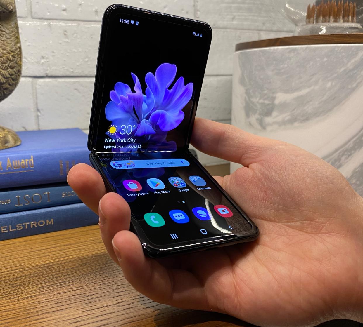 Samsung's Galaxy Z Flip has a fantastic design and styling that makes it the first truly appealing foldable smartphone. (Image: Howley)