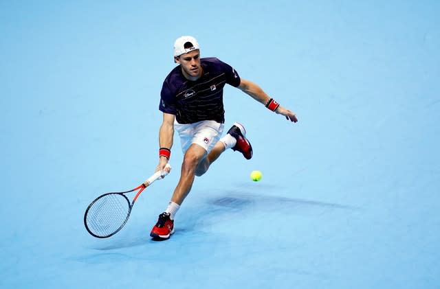 Diego Schwartzman was dragged all around The O2 arena by Novak Djokovic