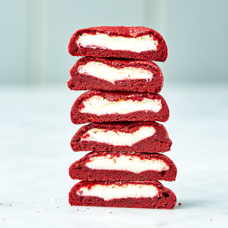 <p>We love a stuffed cookie, <em>especially</em> if they're stuffed with cream cheese filling.</p><p><em><a href="https://www.delish.com/cooking/recipe-ideas/a19633262/inside-out-red-velvet-cookies-recipe/" rel="nofollow noopener" target="_blank" data-ylk="slk:Get the recipe from Delish »;elm:context_link;itc:0;sec:content-canvas" class="link ">Get the recipe from Delish »</a></em></p>