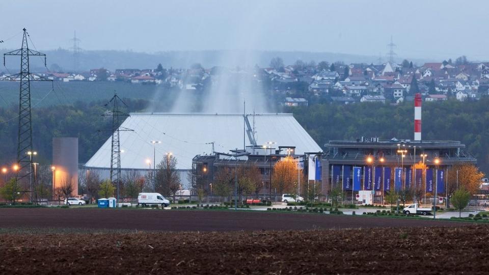 Vista general de la planta de energía nuclear de Neckarwestheim, el sábado.