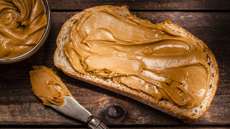 Peanut butter on toast