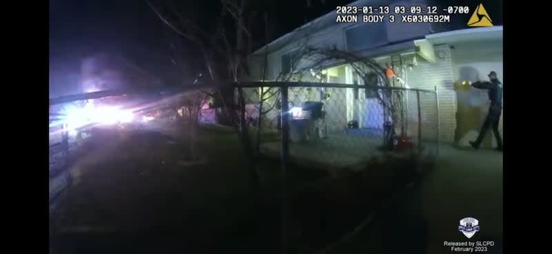 Body camera footage from Salt Lake police officers shows what happened moments before officers shot a man who broke into a house in Salt Lake City on Jan. 13, 2023. | Salt Lake police