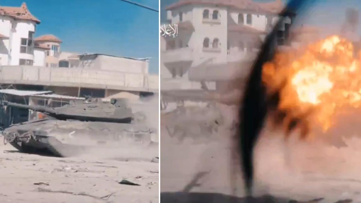 Системата за защита Trophy на танк Merkava, представена във видео на Хамас