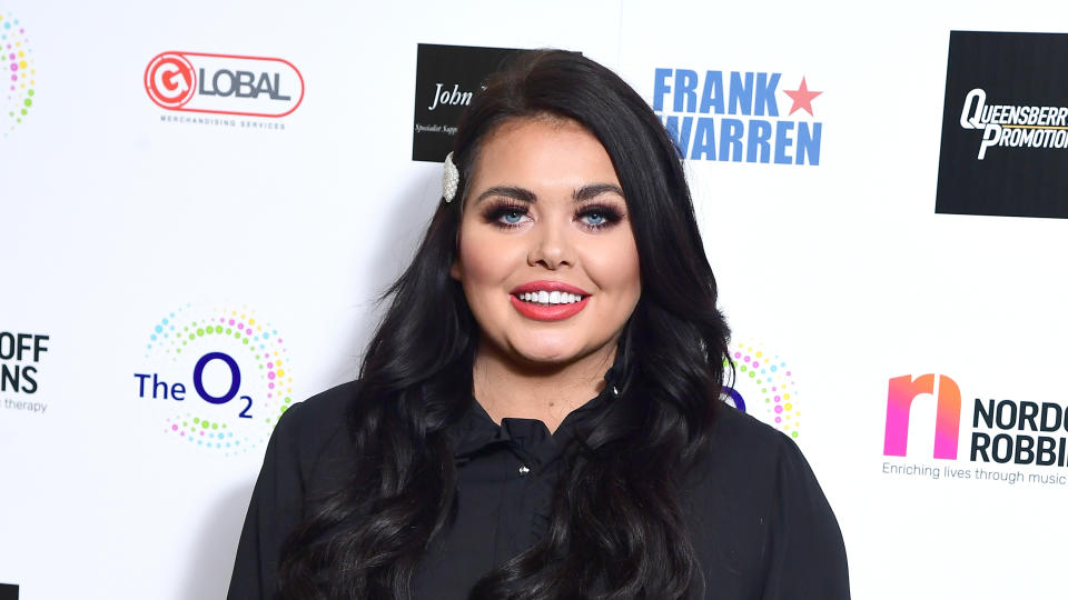 Scarlett Moffatt attending the Nordoff Robbins Boxing Dinner held at the Hilton Hotel, London. (Photo by Ian West/PA Images via Getty Images)