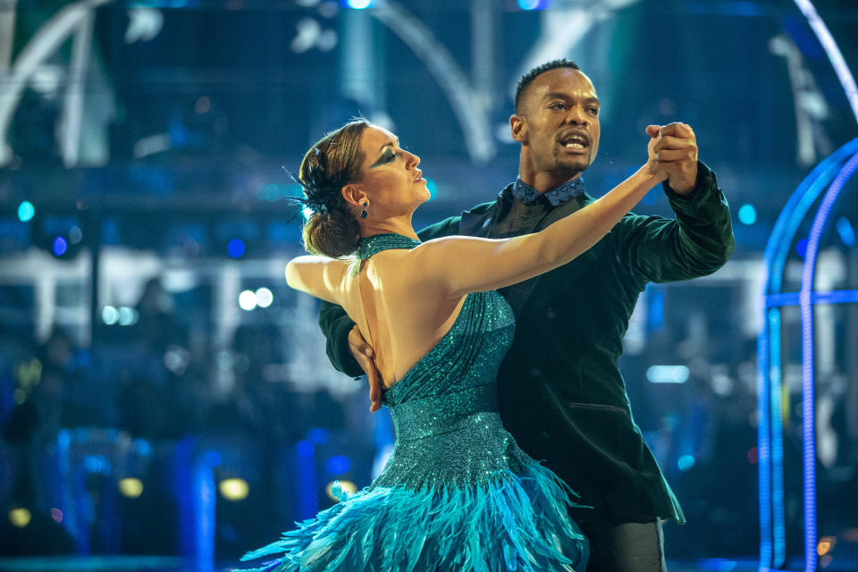 Catherine Tyldesley praised Johannes Radebe for giving her confidence on the show (Photo: BBC)