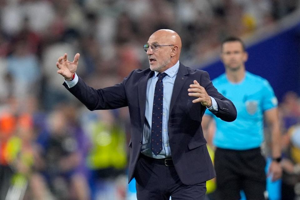 Spain coach Luis de la Fuente apologised for applauding Luis Rubiales at the latter’s defiant press conference (Copyright 2024 The Associated Press. All rights reserved)