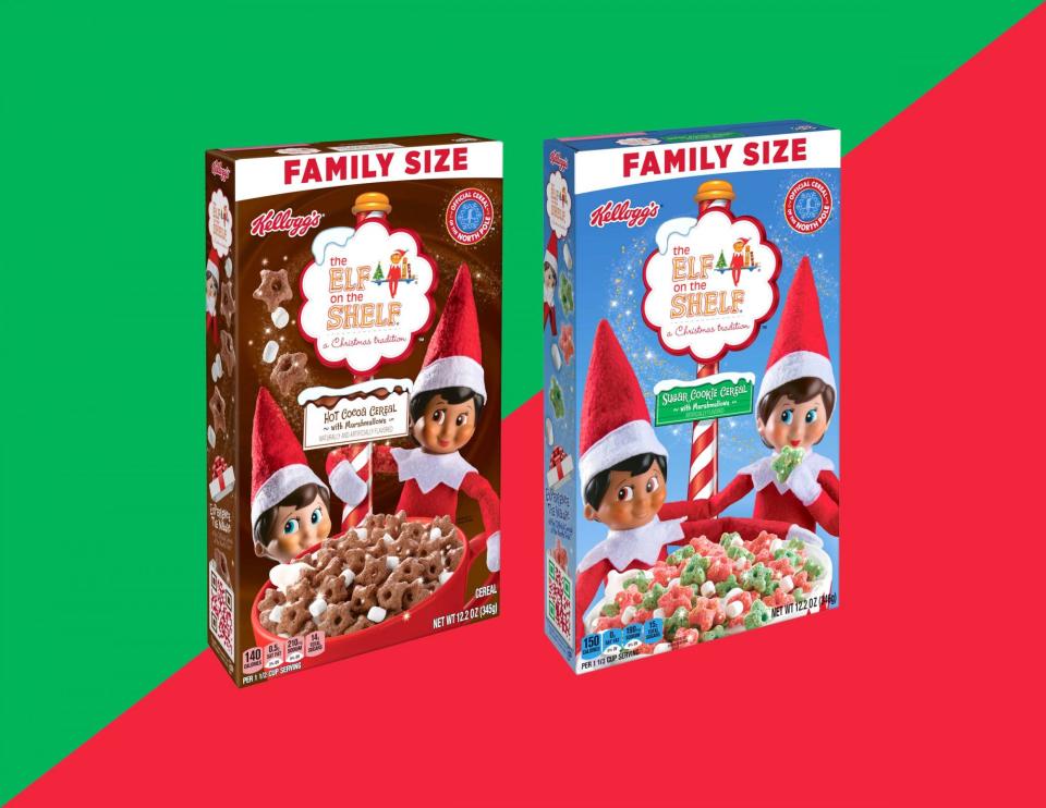 <p>The Elf on the Shelf Hot Cocoa Cereal is the newest holiday-flavored breakfast. The chocolate elf-inspired cereal joins <a href="https://people.com/food/elf-on-the-shelf-sugar-cookie-cereal-is-coming-to-walmart-soon/" rel="nofollow noopener" target="_blank" data-ylk="slk:The Elf on the Shelf Sugar Cookie Cereal;elm:context_link;itc:0;sec:content-canvas" class="link ">The Elf on the Shelf Sugar Cookie Cereal</a>, which was initially released in 2019.</p>