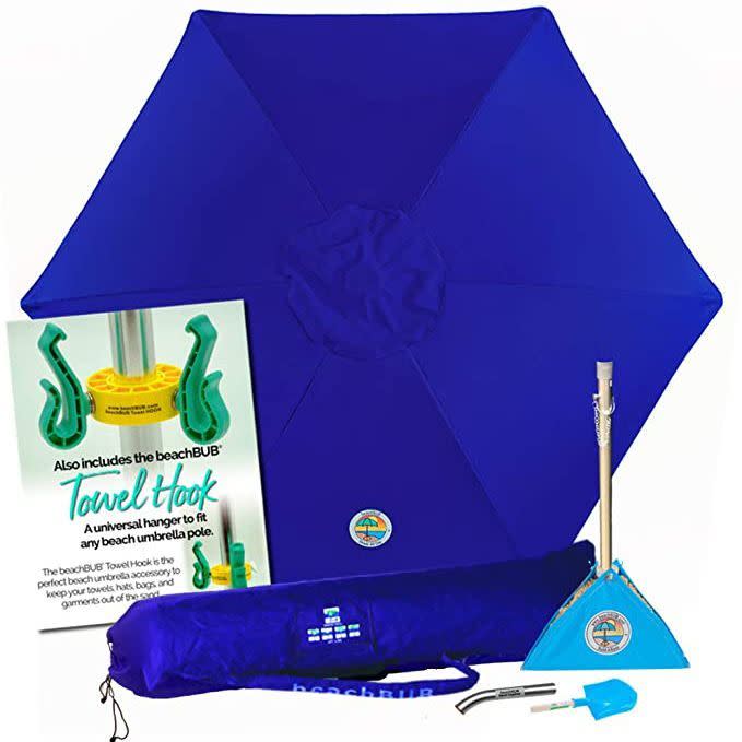 1) All-in-One Beach Umbrella System