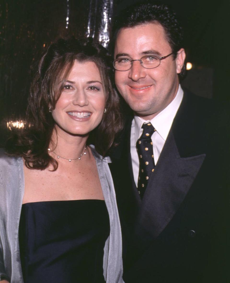 Amy Grant and Vince Gill during The 27th Annual American Music Awards at Shrine Auditorium in Los Angeles, California, United States