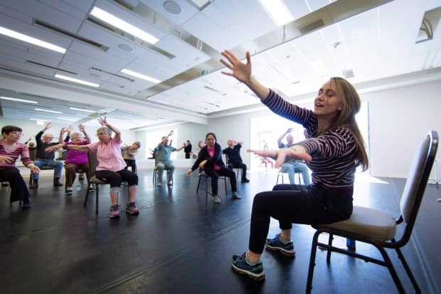 Exercise, like this jazz-dance class in Calgary, can help people with Parkinson's disease.