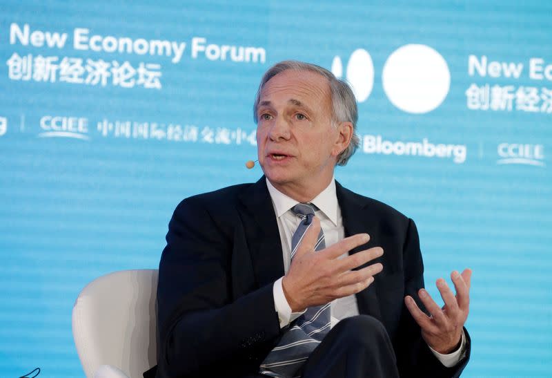 Ray Dalio, founder, co-chief investment officer and co-chairman of Bridgewater Associates, speaks at the 2019 New Economy Forum in Beijing