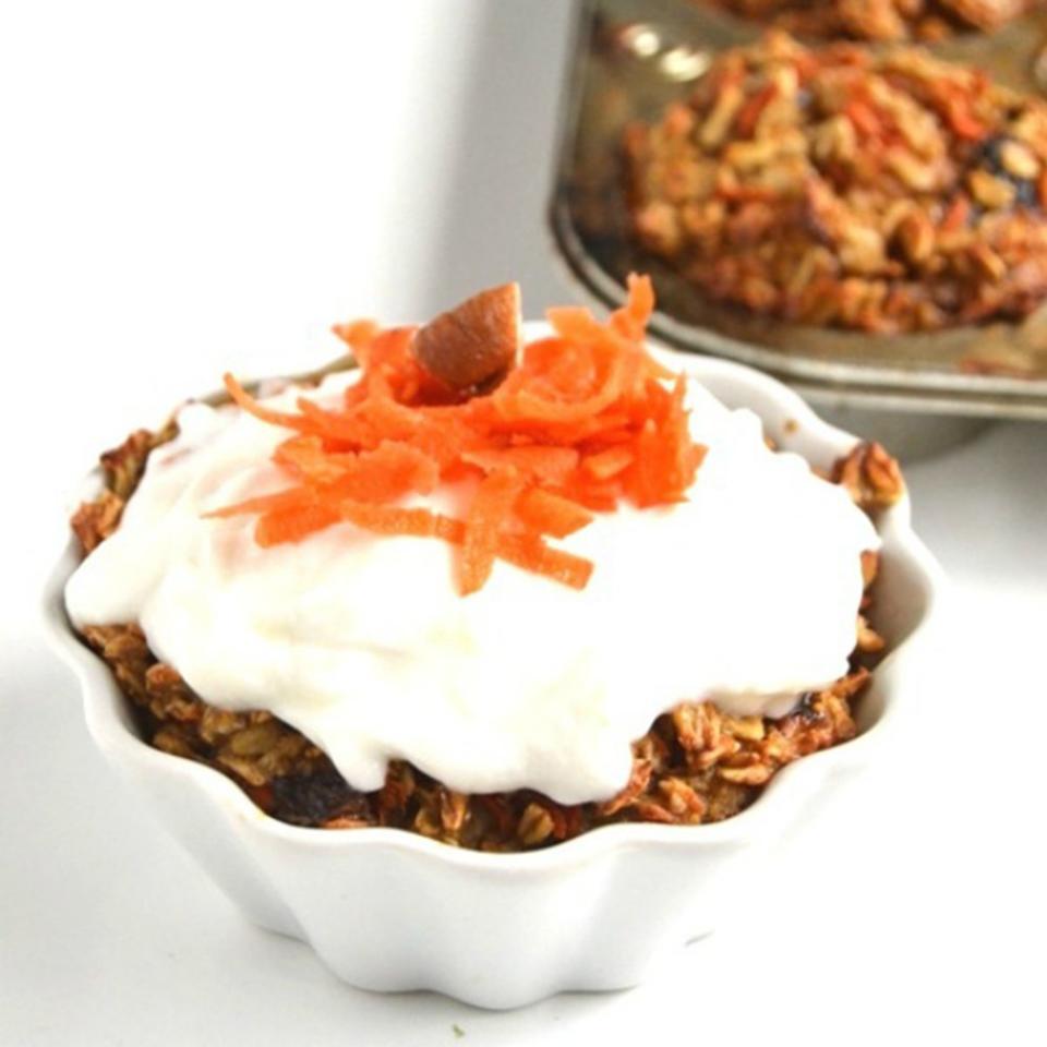 Carrot Cake Baked Oatmeal Cups