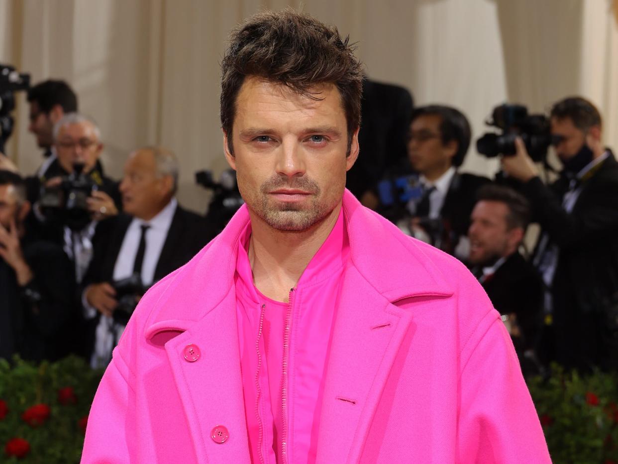 Sebastian Stan attends The 2022 Met Gala Celebrating "In America: An Anthology of Fashion" at The Metropolitan Museum of Art on May 02, 2022 in New York City