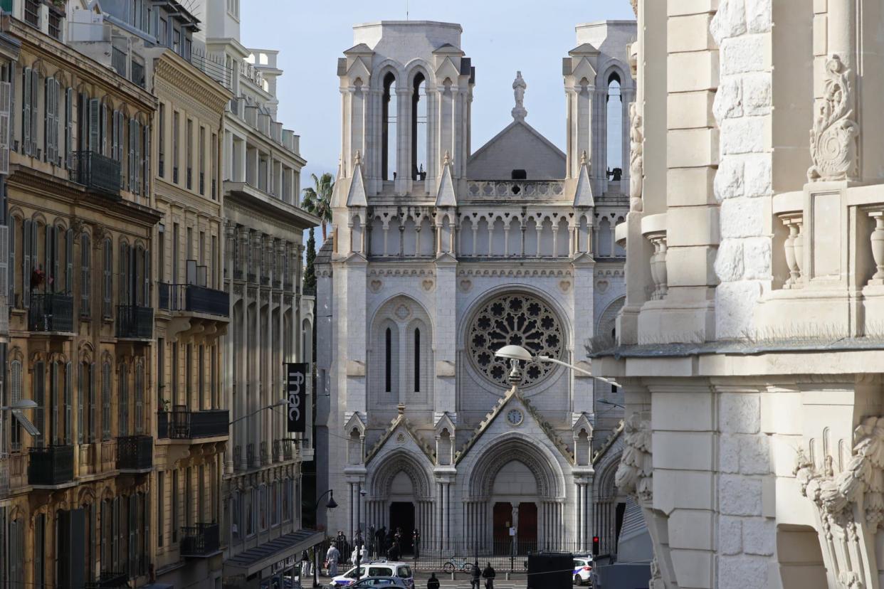 Basilique Notre-Dame de l'Assomption de Nice, le 29 octobre 2020 après une attaque au couteau - VALERY HACHE / AFP