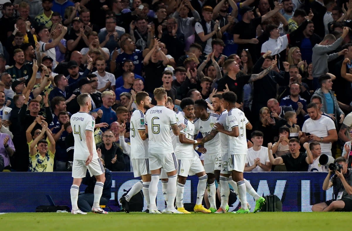 Luis Sinisterra opened the scoring for Leeds (Tim Goode/PA) (PA Wire)