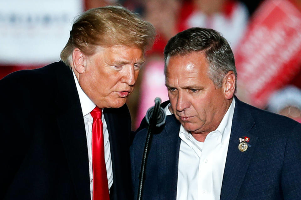 Donald Trump and Rep. Mike Bost (Jeff Roberson / AP file)