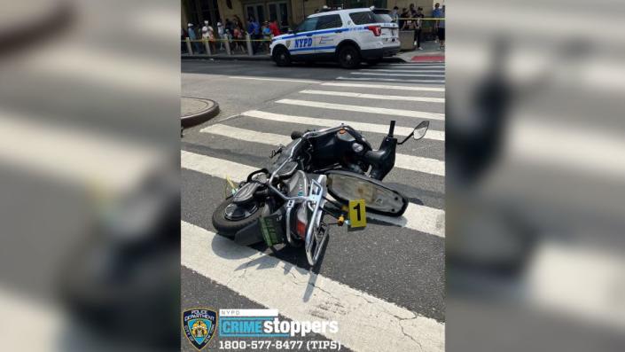 Police say the assailant appeared to fire at people randomly from a scooter. - NYPD