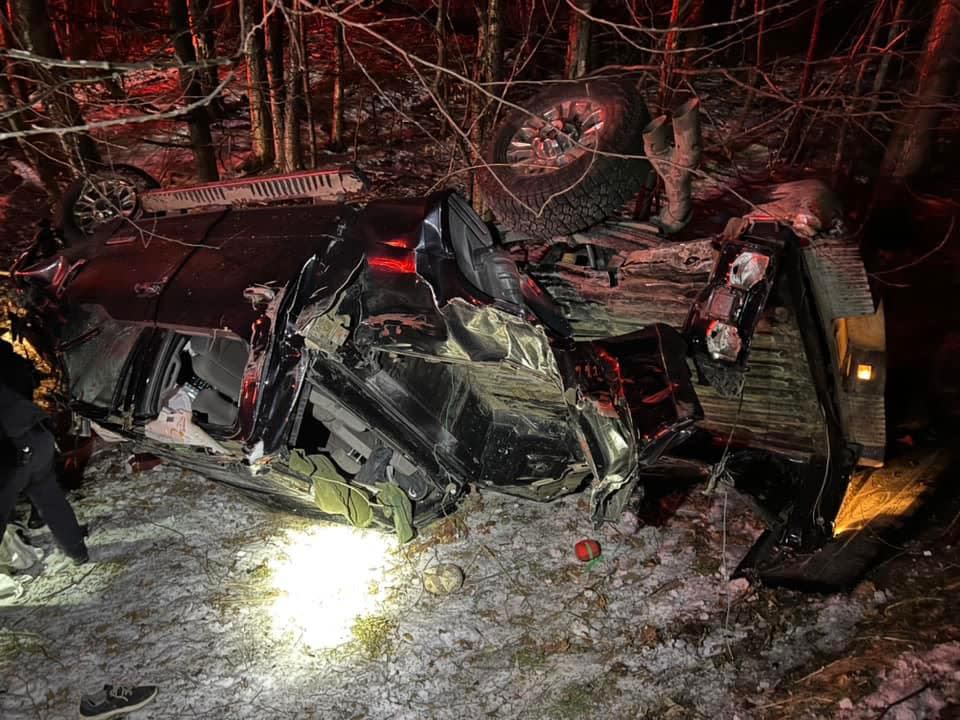 A photo of the crash site released by New Hampshire State Police.