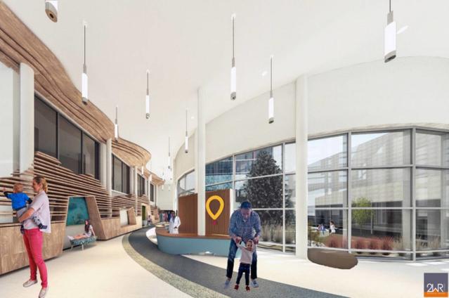Piedmont Columbus Regional announced plans to create a freestanding Children’s Hospital in Columbus that is expected to open in 2024. The former Doctors Hospital on the Piedmont Columbus Regional Midtown campus at 19th street will be transformed into the Bill and Olivia Amos Children’s Hospital. This is an artist rendering of the main lobby.