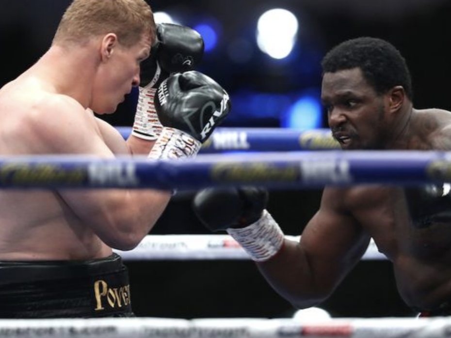 Dillian Whyte (right) in action against Alexander Povetkin: Sky Sports