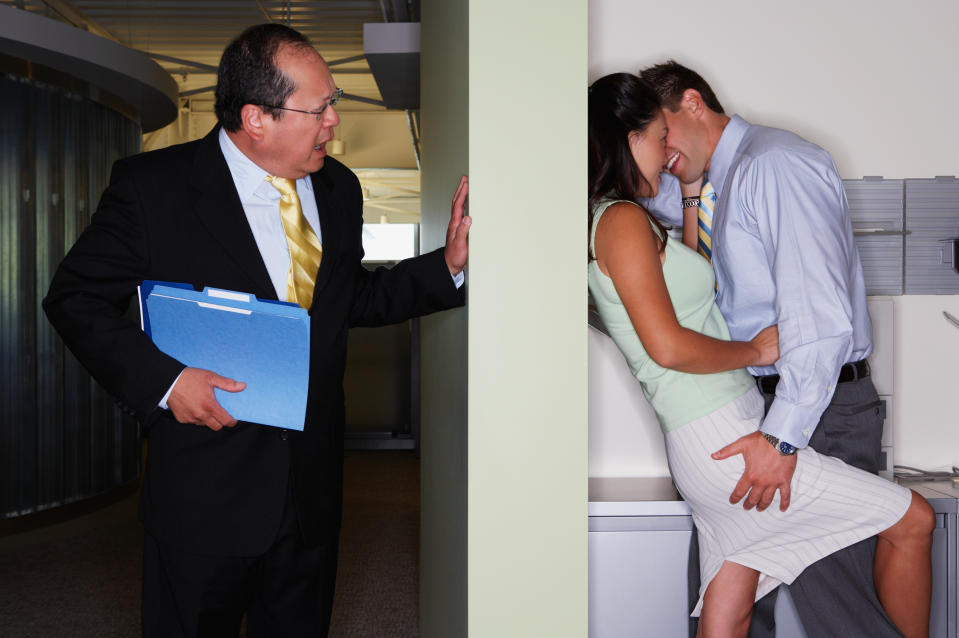 Natürlich gelten auch für verliebte Paare am Arbeitsplatz gewisse Regeln. (Symbolbild: Getty)