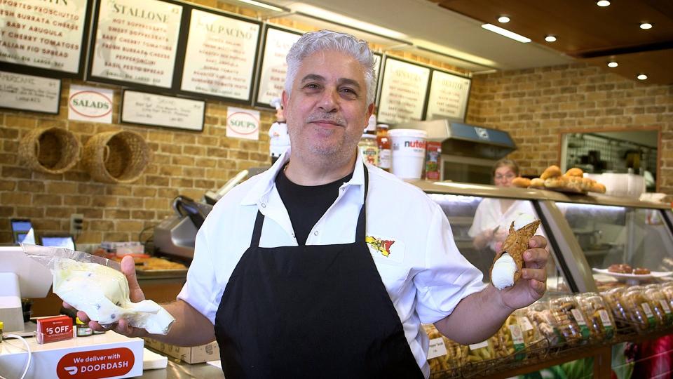 Anthony Bruno of Mambo Italiano in Colts Neck makes cannoli with ingredients imported from Sicily.