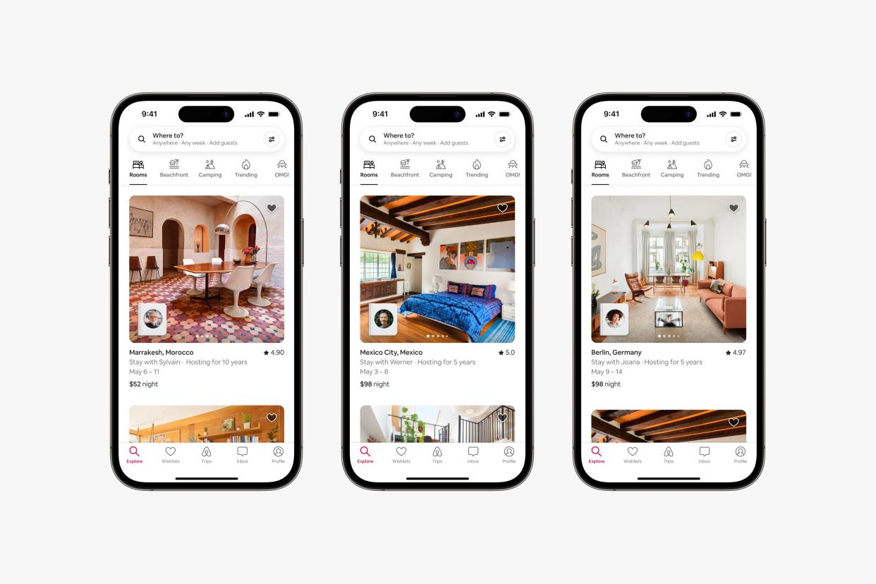 The Airbnb app