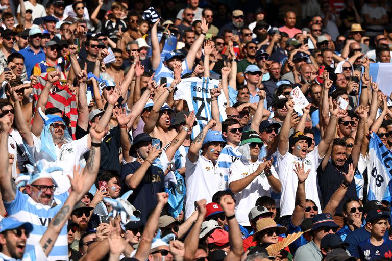 El público argentino copó Nantes para ver el partido ante Japón; todavía quedan muchas entradas disponibles para el encuentro en Marsella frente a Gales