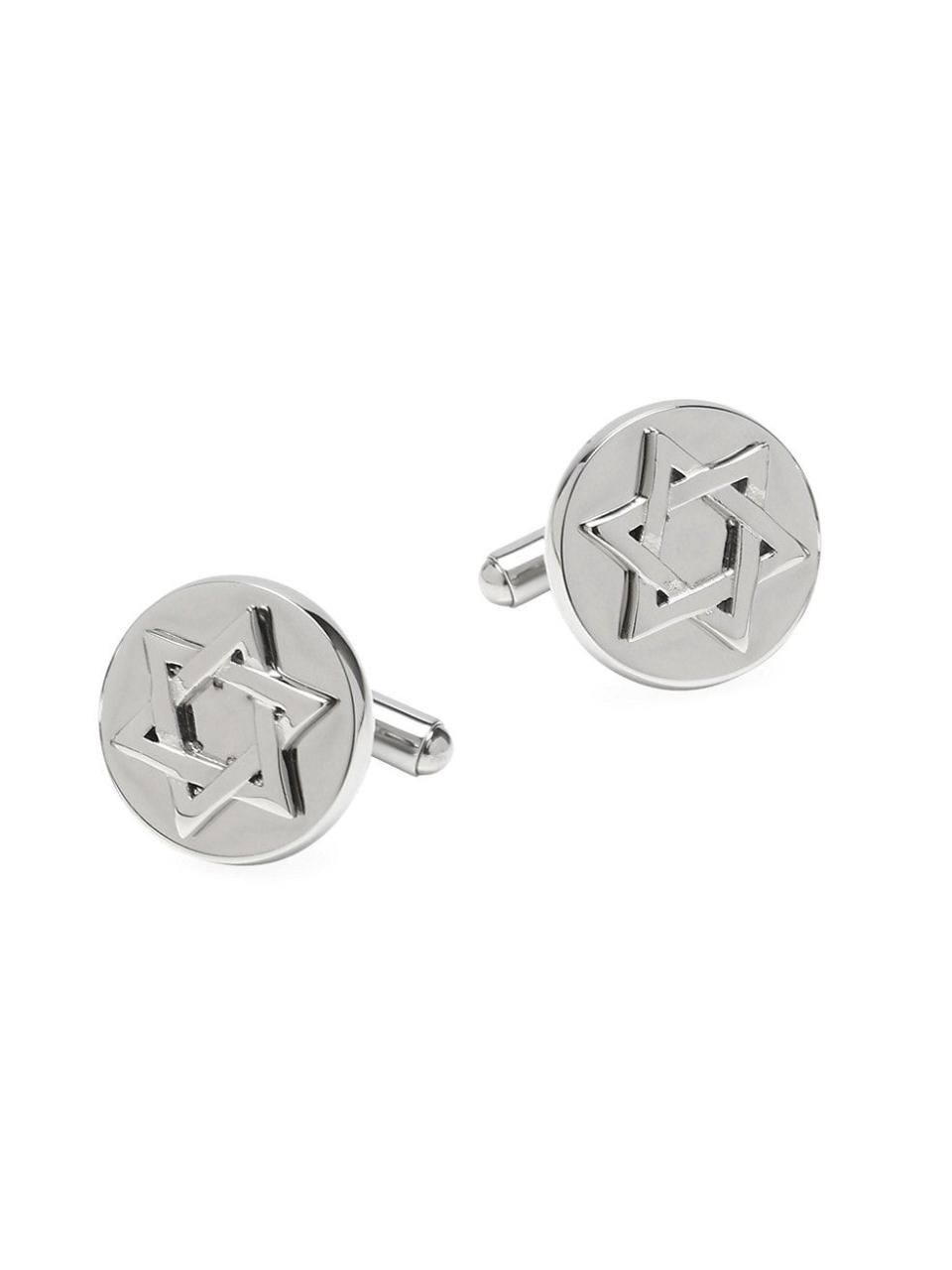 6) Ox & Bull Trading Co. Star of David Stainless Steel Cufflinks