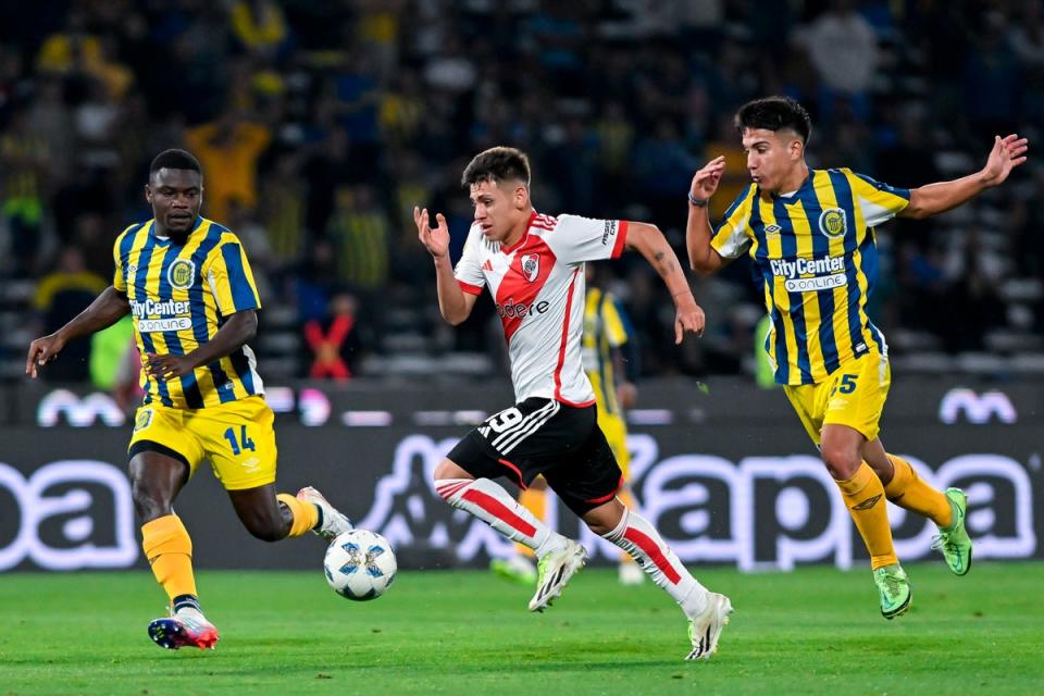 Echeverri of River Plate controls the ball (Getty Images)