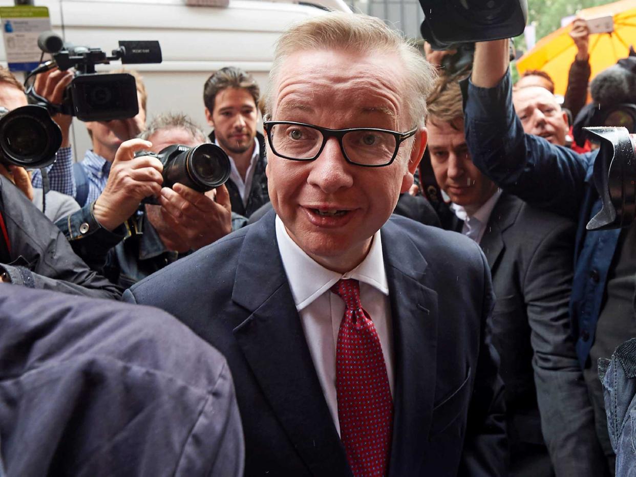 Michael Gove pointed out that environmental factors had caused the collapse of civilisations 'again and again' over history: Getty