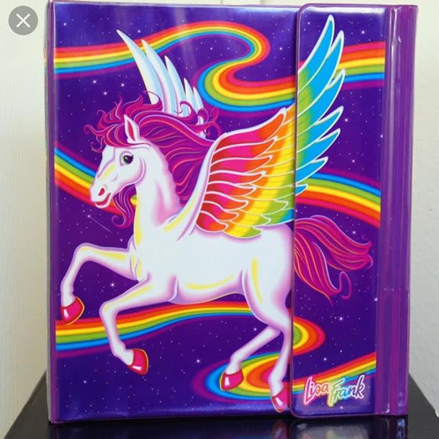 32) Carrying around Trapper Keepers at school.