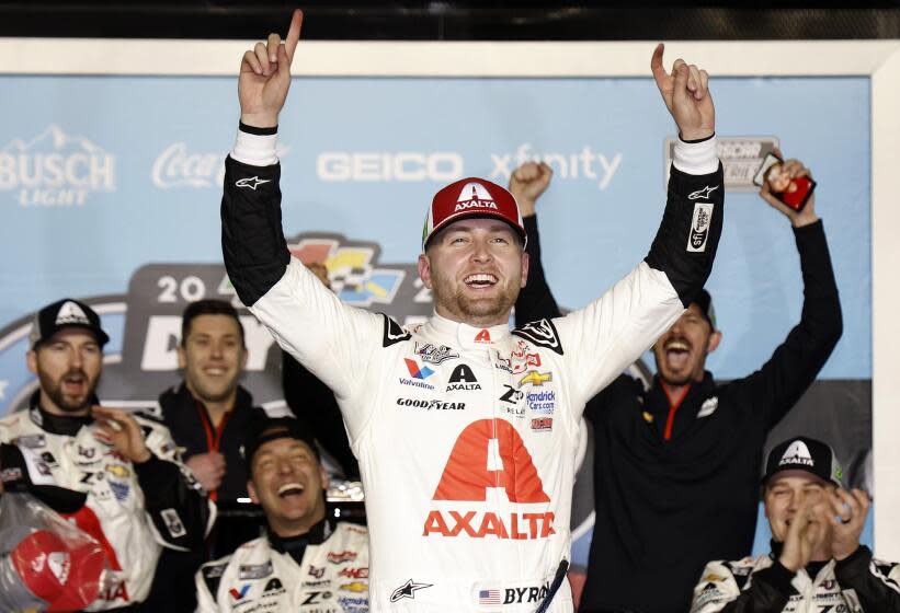 DAYTONA BEACH, FLORIDA - FEBRUARY 19: William Byron, driver of the #24 Axalta Chevrolet.