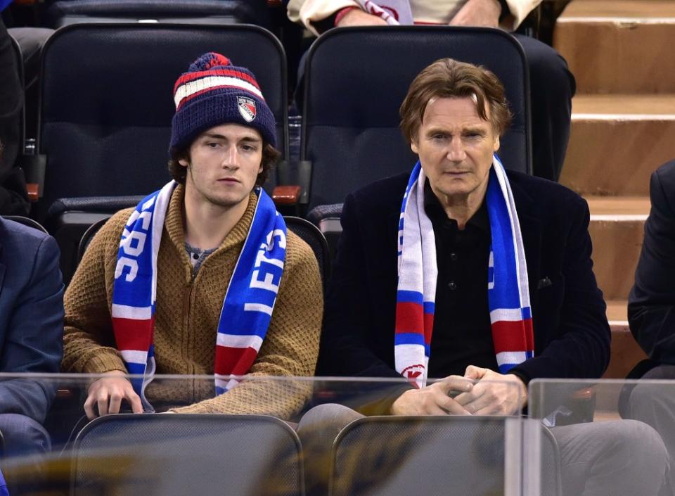 Daniel is also the son of Liam Neeson (right). GC Images