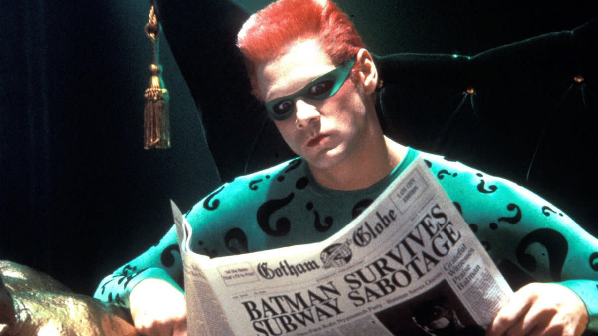 Jim Carrey steals the show in Batman Forever.<p>Warner Bros.</p>