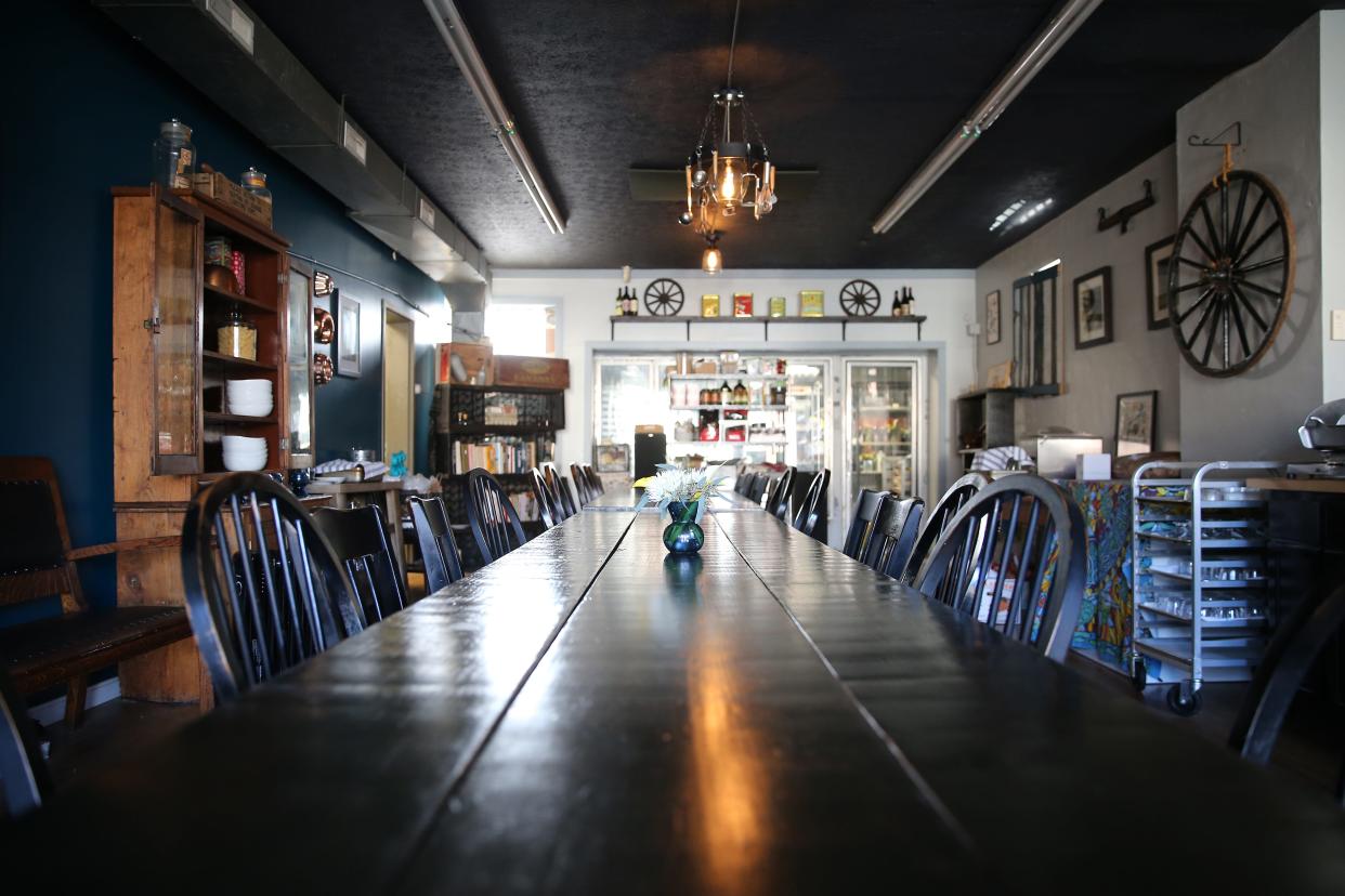 View of the dining room annex of The Wheel, where pop-up dinners are hosted.