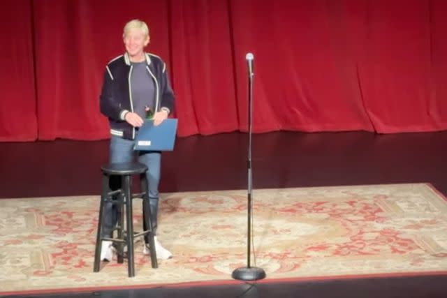 <p>Ellen / Youtube</p> Ellen DeGeneres performs at the Largo on Feb. 15.